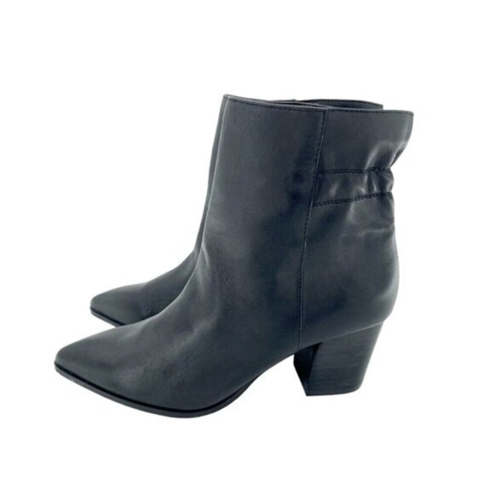Sole Society Boots Maelyn Black Soft Leather Ankle Booties SZ 7